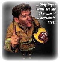 Safety reminder about restricted dryer vent airflow